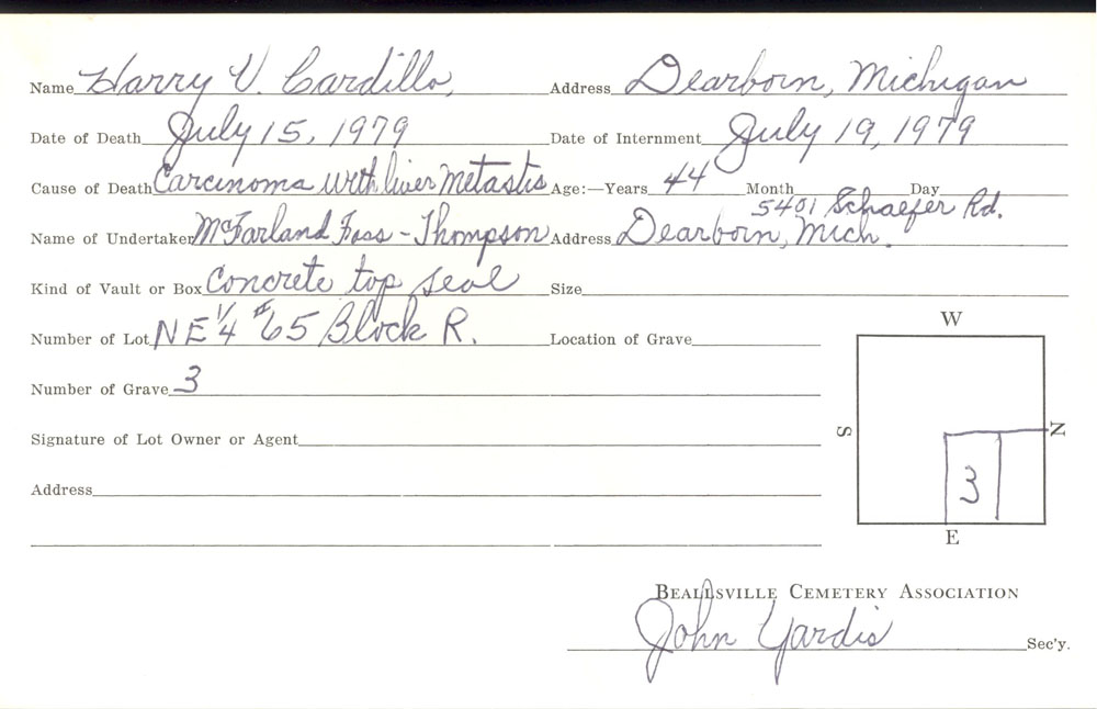 Harry Von Cardillo Sr.